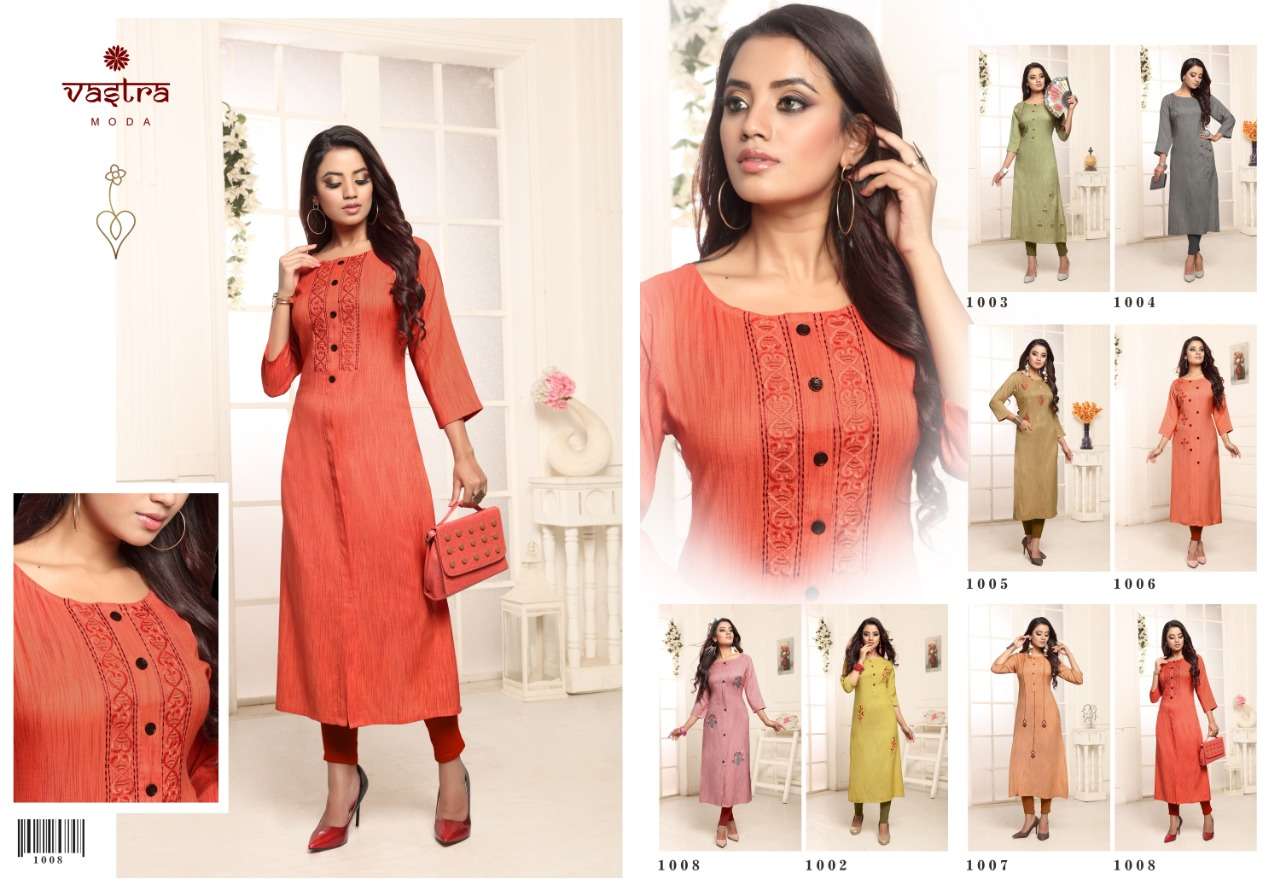 VASTRA MODA PRESENTS CORAL VOL 1 PREMIUM LINING RAYON AND EMBROIDERY WORK